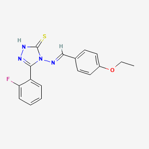 4-((4-Ethoxybenzylidene)amino)-5-(2-fluorophenyl)-4H-1,2,4-triazole-3-thiol