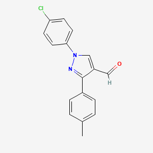 molecular formula C17H13ClN2O B15084567 1-(4-Chlorophenyl)-3-P-tolyl-1H-pyrazole-4-carbaldehyde CAS No. 618098-47-8