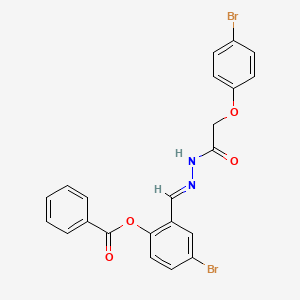 4-Bromo-2-(2-((4-bromophenoxy)acetyl)carbohydrazonoyl)phenyl benzoate