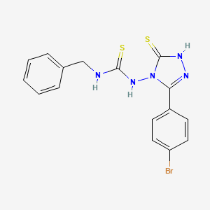 1-benzyl-3-[3-(4-bromophenyl)-5-sulfanyl-4H-1,2,4-triazol-4-yl]thiourea