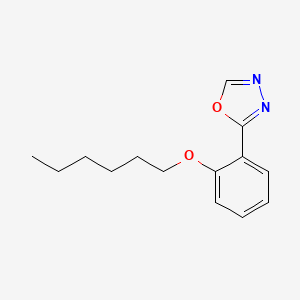 molecular formula C14H18N2O2 B15084597 Hexyl 2-(1,3,4-oxadiazol-2-YL)phenyl ether CAS No. 401819-90-7