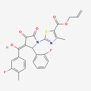 molecular formula C26H20F2N2O5S B15084647 allyl 2-[3-(3-fluoro-4-methylbenzoyl)-2-(2-fluorophenyl)-4-hydroxy-5-oxo-2,5-dihydro-1H-pyrrol-1-yl]-4-methyl-1,3-thiazole-5-carboxylate 