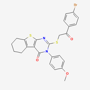 2-{[2-(4-Bromophenyl)-2-oxoethyl]sulfanyl}-3-(4-methoxyphenyl)-5,6,7,8-tetrahydro[1]benzothieno[2,3-D]pyrimidin-4(3H)-one