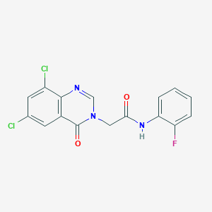 2-(6,8-Dichloro-4-oxoquinazolin-3(4H)-yl)-N-(2-fluorophenyl)acetamide