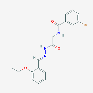 molecular formula C18H18BrN3O3 B15084747 3-Bromo-N-(2-(2-(2-ethoxybenzylidene)hydrazino)-2-oxoethyl)benzamide CAS No. 767335-35-3