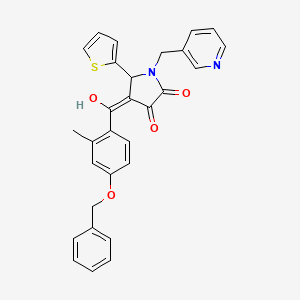 molecular formula C29H24N2O4S B15084756 4-(4-(Benzyloxy)-2-methylbenzoyl)-3-hydroxy-1-(pyridin-3-ylmethyl)-5-(thiophen-2-yl)-1H-pyrrol-2(5H)-one CAS No. 489413-92-5