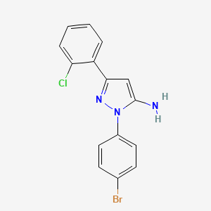 1-(4-Bromophenyl)-3-(2-chlorophenyl)-1H-pyrazol-5-amine