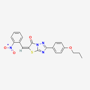 (5E)-5-(2-nitrobenzylidene)-2-(4-propoxyphenyl)[1,3]thiazolo[3,2-b][1,2,4]triazol-6(5H)-one