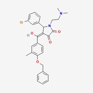 molecular formula C29H29BrN2O4 B15084772 4-[4-(Benzyloxy)-3-methylbenzoyl]-5-(3-bromophenyl)-1-[2-(dimethylamino)ethyl]-3-hydroxy-1,5-dihydro-2H-pyrrol-2-one 