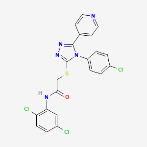 2-{[4-(4-chlorophenyl)-5-(pyridin-4-yl)-4H-1,2,4-triazol-3-yl]sulfanyl}-N-(2,5-dichlorophenyl)acetamide