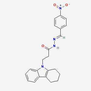 N'-(4-Nitrobenzylidene)-3-(1,2,3,4-tetrahydro-9H-carbazol-9-YL)propanohydrazide