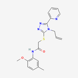 molecular formula C20H21N5O2S B15084806 N-(2-methoxy-5-methylphenyl)-2-{[4-(prop-2-en-1-yl)-5-(pyridin-2-yl)-4H-1,2,4-triazol-3-yl]sulfanyl}acetamide CAS No. 577996-66-8