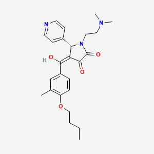 molecular formula C25H31N3O4 B15084813 4-(4-Butoxy-3-methylbenzoyl)-1-[2-(dimethylamino)ethyl]-3-hydroxy-5-(4-pyridinyl)-1,5-dihydro-2H-pyrrol-2-one 