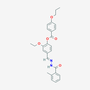 2-Ethoxy-4-(2-(2-methylbenzoyl)carbohydrazonoyl)phenyl 4-propoxybenzoate