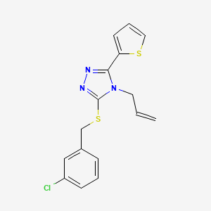 4-Allyl-3-((3-chlorobenzyl)thio)-5-(2-thienyl)-4H-1,2,4-triazole