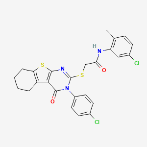 N-(5-chloro-2-methylphenyl)-2-{[3-(4-chlorophenyl)-4-oxo-3,4,5,6,7,8-hexahydro[1]benzothieno[2,3-d]pyrimidin-2-yl]sulfanyl}acetamide