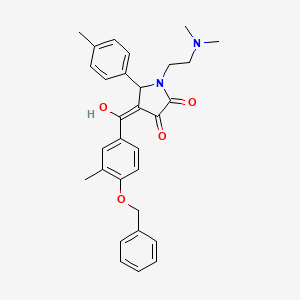 4-[4-(benzyloxy)-3-methylbenzoyl]-1-[2-(dimethylamino)ethyl]-3-hydroxy-5-(4-methylphenyl)-1,5-dihydro-2H-pyrrol-2-one