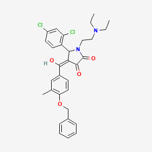 molecular formula C31H32Cl2N2O4 B15084844 4-{[4-(benzyloxy)-3-methylphenyl]carbonyl}-5-(2,4-dichlorophenyl)-1-[2-(diethylamino)ethyl]-3-hydroxy-1,5-dihydro-2H-pyrrol-2-one 