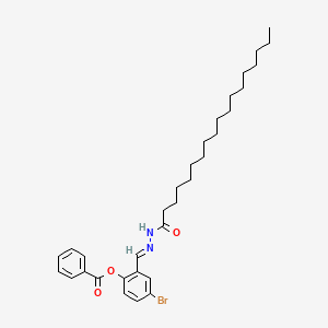 4-Bromo-2-(2-stearoylcarbohydrazonoyl)phenyl benzoate