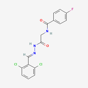 N-(2-(2-(2,6-Dichlorobenzylidene)hydrazino)-2-oxoethyl)-4-fluorobenzamide