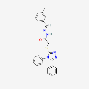 N'-[(E)-(3-methylphenyl)methylidene]-2-{[5-(4-methylphenyl)-4-phenyl-4H-1,2,4-triazol-3-yl]sulfanyl}acetohydrazide