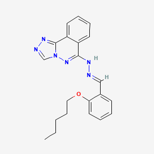 (6Z)-6-{(2E)-[2-(pentyloxy)benzylidene]hydrazinylidene}-5,6-dihydro[1,2,4]triazolo[3,4-a]phthalazine