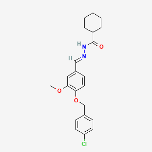 N'-(4-((4-Chlorobenzyl)oxy)-3-methoxybenzylidene)cyclohexanecarbohydrazide