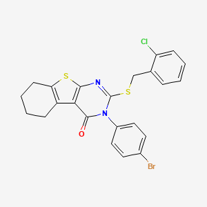 3-(4-bromophenyl)-2-[(2-chlorobenzyl)sulfanyl]-5,6,7,8-tetrahydro[1]benzothieno[2,3-d]pyrimidin-4(3H)-one