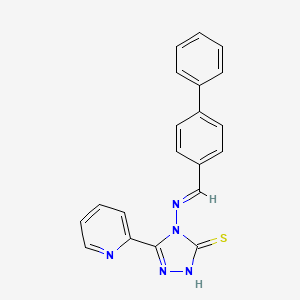 4-(([1,1'-Biphenyl]-4-ylmethylene)amino)-5-(pyridin-2-yl)-4H-1,2,4-triazole-3-thiol