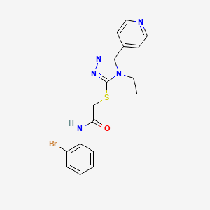 N-(2-bromo-4-methylphenyl)-2-{[4-ethyl-5-(pyridin-4-yl)-4H-1,2,4-triazol-3-yl]sulfanyl}acetamide