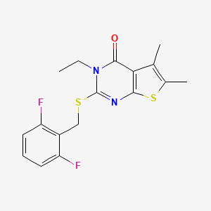 2-[(2,6-difluorobenzyl)sulfanyl]-3-ethyl-5,6-dimethylthieno[2,3-d]pyrimidin-4(3H)-one