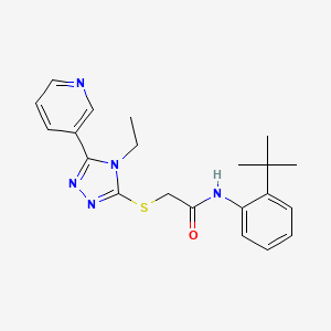 N-(2-tert-butylphenyl)-2-{[4-ethyl-5-(pyridin-3-yl)-4H-1,2,4-triazol-3-yl]sulfanyl}acetamide