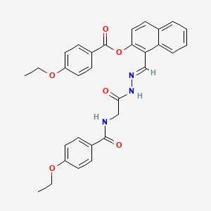 1-(2-(((4-Ethoxybenzoyl)amino)AC)carbohydrazonoyl)-2-naphthyl 4-ethoxybenzoate