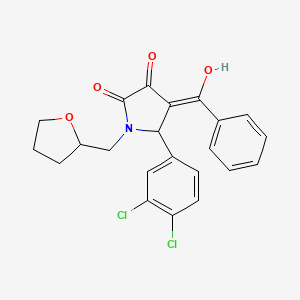 molecular formula C22H19Cl2NO4 B15085074 4-Benzoyl-5-(3,4-dichlorophenyl)-3-hydroxy-1-(tetrahydro-2-furanylmethyl)-1,5-dihydro-2H-pyrrol-2-one 