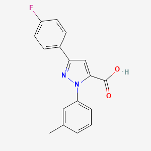 molecular formula C17H13FN2O2 B15085086 3-(4-Fluorophenyl)-1-M-tolyl-1H-pyrazole-5-carboxylic acid 