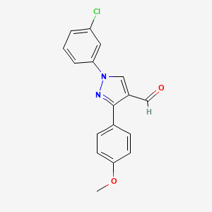 1-(3-Chlorophenyl)-3-(4-methoxyphenyl)-1H-pyrazole-4-carbaldehyde