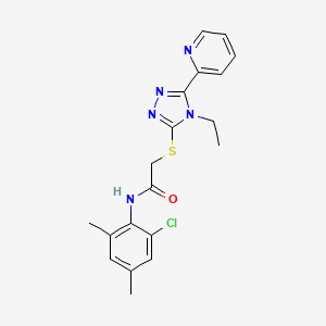 N-(2-chloro-4,6-dimethylphenyl)-2-{[4-ethyl-5-(pyridin-2-yl)-4H-1,2,4-triazol-3-yl]sulfanyl}acetamide