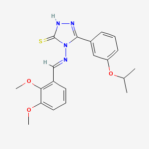 4-{[(E)-(2,3-Dimethoxyphenyl)methylidene]amino}-5-(3-isopropoxyphenyl)-4H-1,2,4-triazole-3-thiol