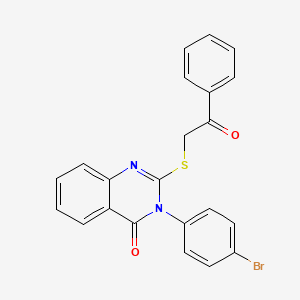 3-(4-Bromophenyl)-2-[(2-oxo-2-phenylethyl)sulfanyl]-3,4-dihydroquinazolin-4-one