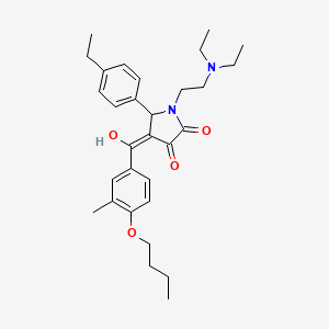 4-[(4-butoxy-3-methylphenyl)carbonyl]-1-[2-(diethylamino)ethyl]-5-(4-ethylphenyl)-3-hydroxy-1,5-dihydro-2H-pyrrol-2-one