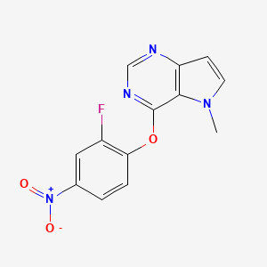 molecular formula C13H9FN4O3 B1508519 4-(2-Fluoro-4-nitrophenoxy)-5-methyl-5H-pyrrolo[3,2-d]pyrimidine CAS No. 875339-19-8