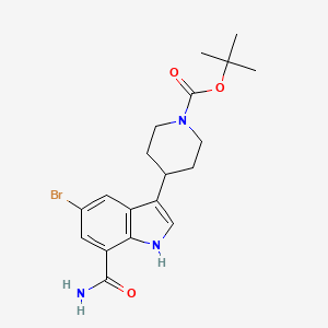 tert-butyl 4-(5-bromo-7-carbamoyl-1H-indol-3-yl)piperidine-1-carboxylate