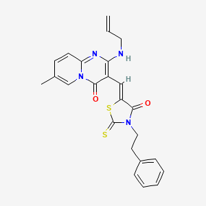 2-(Allylamino)-7-methyl-3-{(Z)-[4-oxo-3-(2-phenylethyl)-2-thioxo-1,3-thiazolidin-5-ylidene]methyl}-4H-pyrido[1,2-A]pyrimidin-4-one