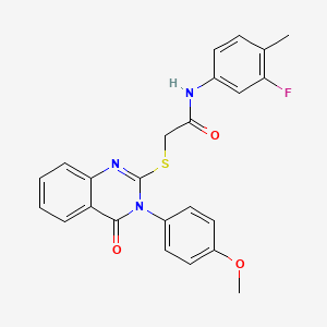 molecular formula C24H20FN3O3S B15085220 N-(3-fluoro-4-methylphenyl)-2-{[3-(4-methoxyphenyl)-4-oxo-3,4-dihydroquinazolin-2-yl]sulfanyl}acetamide 