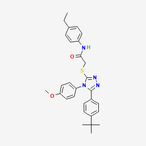 2-{[5-(4-tert-butylphenyl)-4-(4-methoxyphenyl)-4H-1,2,4-triazol-3-yl]sulfanyl}-N-(4-ethylphenyl)acetamide