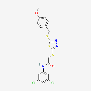 N-(3,5-dichlorophenyl)-2-({5-[(4-methoxybenzyl)sulfanyl]-1,3,4-thiadiazol-2-yl}sulfanyl)acetamide