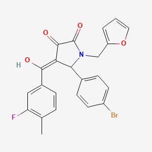 molecular formula C23H17BrFNO4 B15085275 5-(4-Bromophenyl)-4-(3-fluoro-4-methylbenzoyl)-1-(2-furylmethyl)-3-hydroxy-1,5-dihydro-2H-pyrrol-2-one 