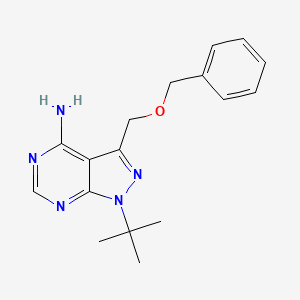 molecular formula C17H21N5O B1508528 3-(Benzyloxymethyl)-1-tert-butyl-1H-pyrazolo[3,4-d]pyrimidin-4-amine CAS No. 1151649-92-1