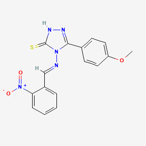 5-(4-Methoxyphenyl)-4-((2-nitrobenzylidene)amino)-4H-1,2,4-triazole-3-thiol