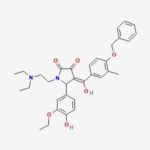 4-{[4-(benzyloxy)-3-methylphenyl]carbonyl}-1-[2-(diethylamino)ethyl]-5-(3-ethoxy-4-hydroxyphenyl)-3-hydroxy-1,5-dihydro-2H-pyrrol-2-one